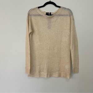 NWT YAL New York Knit Sweater Shimmering Gold Size Small Business Casual